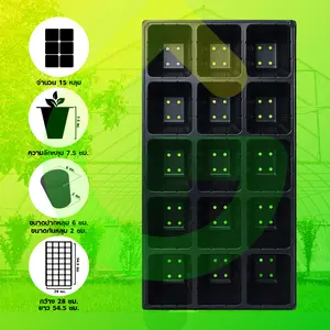 ถาดเพาะกล้า ถาดเพาะชำ จำนวน 15 หลุม (หนา 0.7 มม.) 