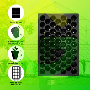 ถาดเพาะกล้า ถาดเพาะเมล็ด ถาดหลุม ถาดเพาะ จำนวน 60 หลุม (หนา 0.7 มม.) 